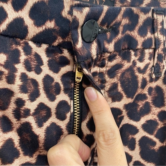 JEN7 by 7 For All Mankind Jeans Brown Leopard Ankle Skinny Jeans 28" Inseam NWT - Picture 12 of 15